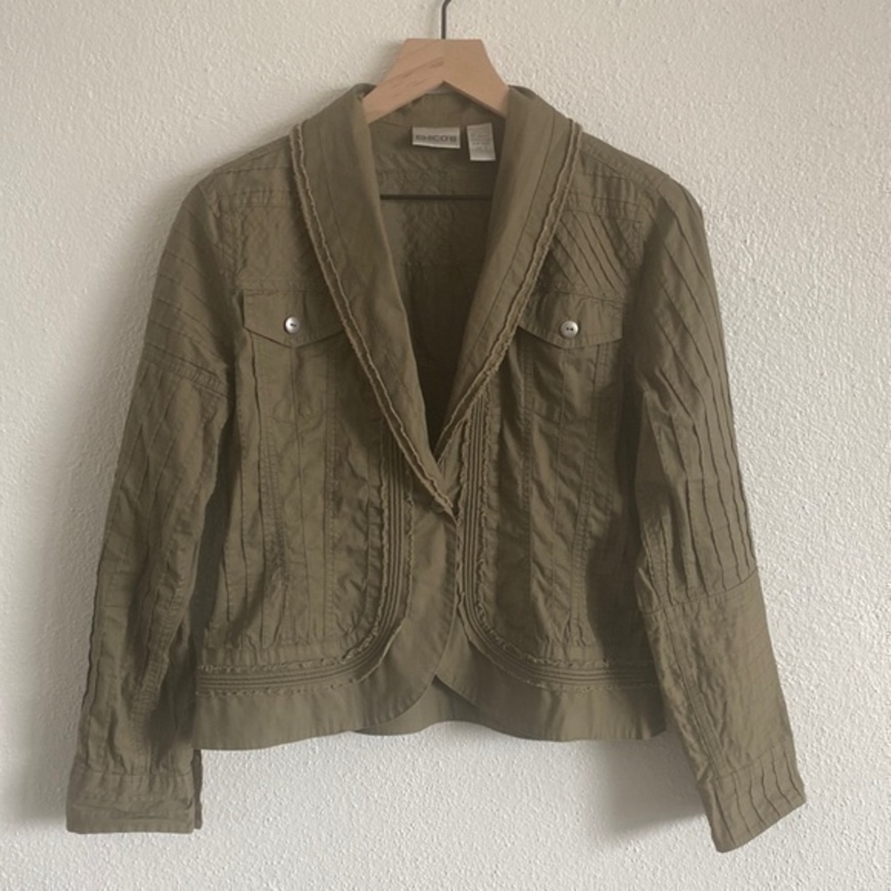 CHICOS Olive Green Jacket